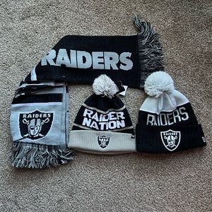 Raiders Beanies & Scarf